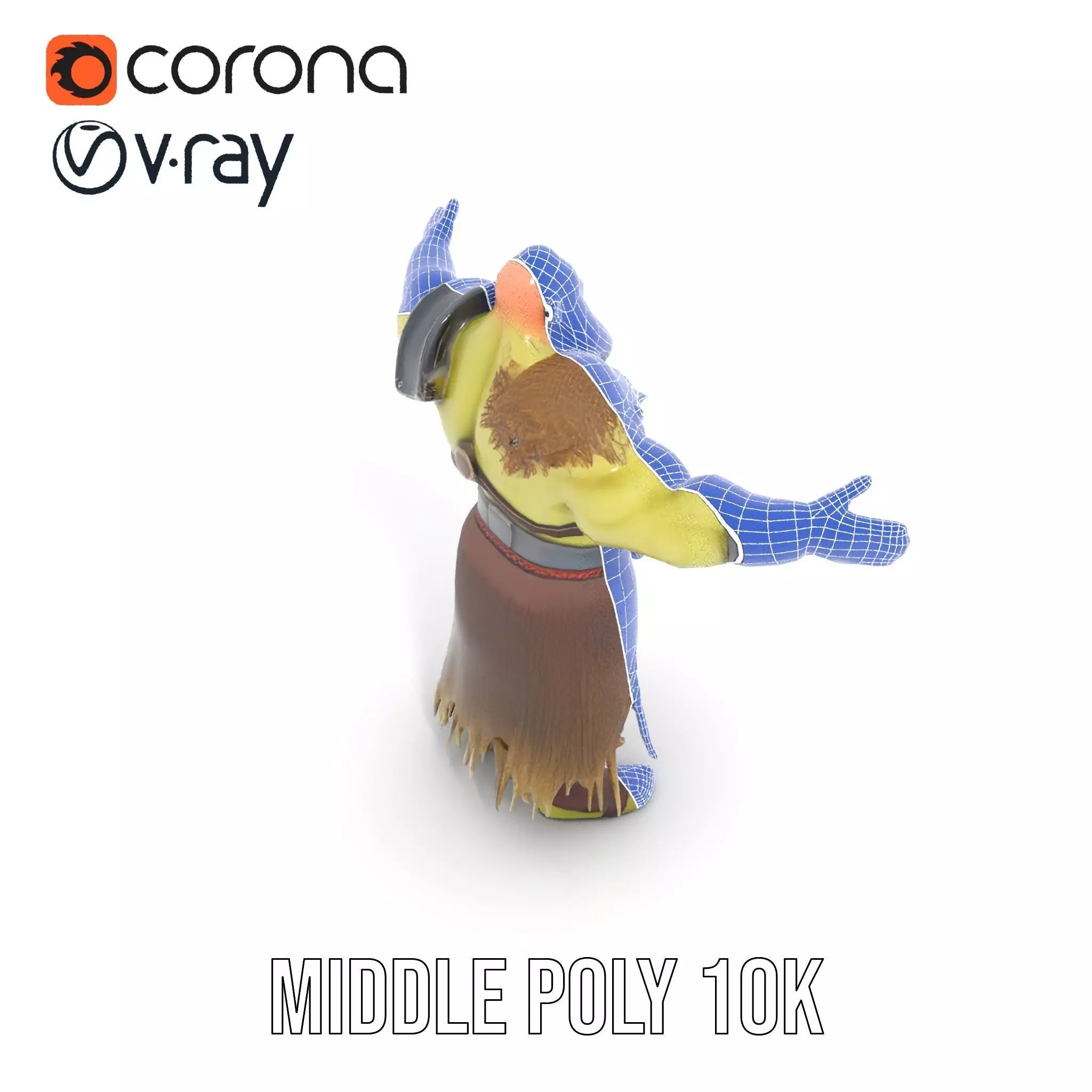 Orc Warrior Fantasy model pack Low-poly 3D model_18