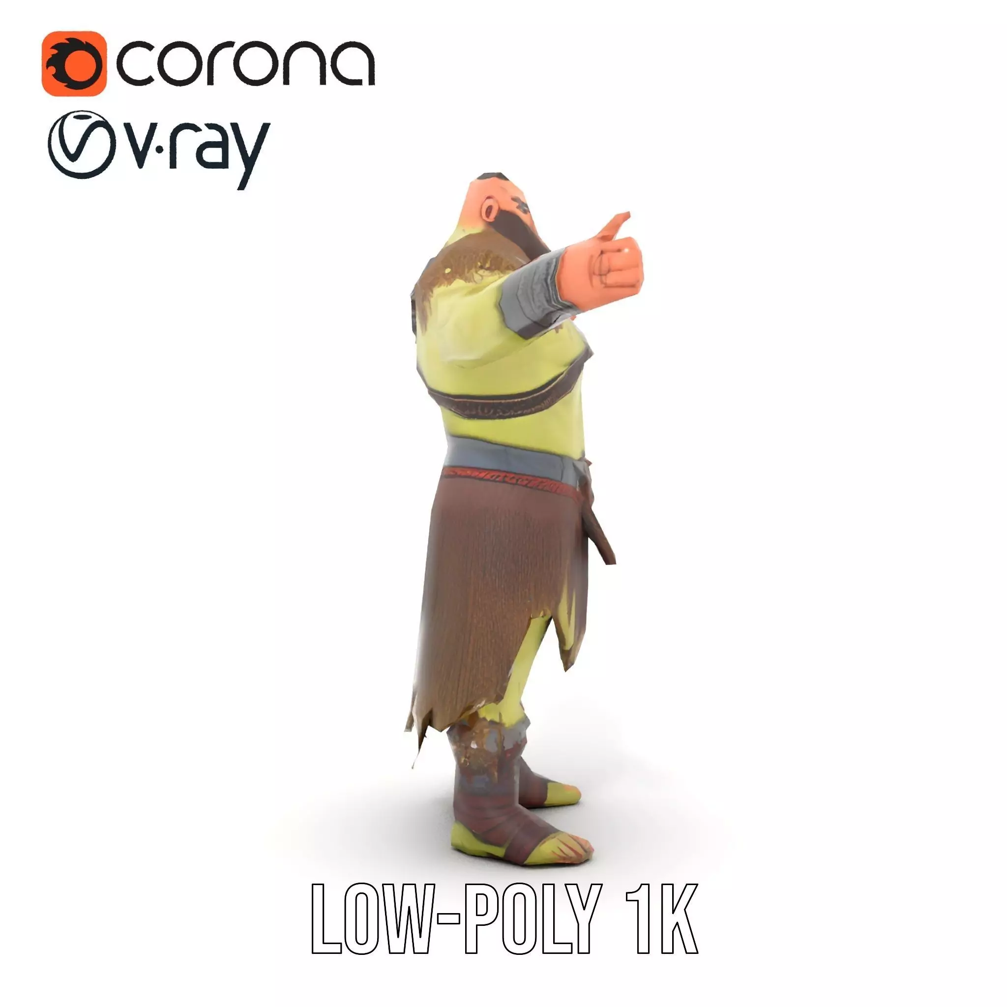 Orc Warrior Fantasy model pack Low-poly 3D model_22