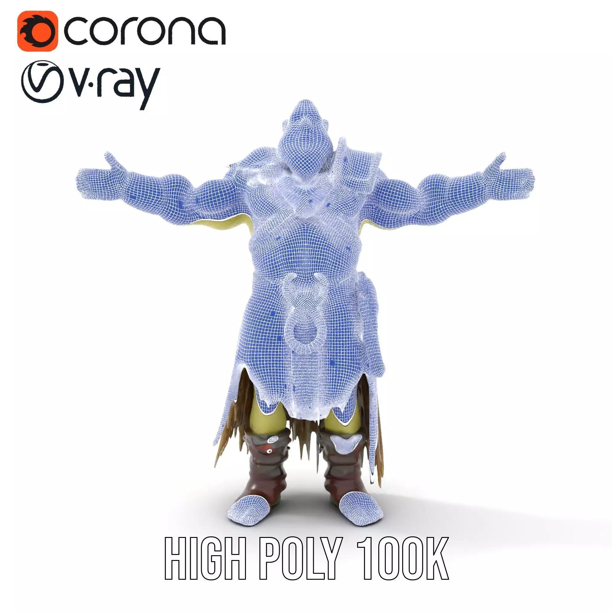 Orc Warrior Fantasy model pack Low-poly 3D model_33
