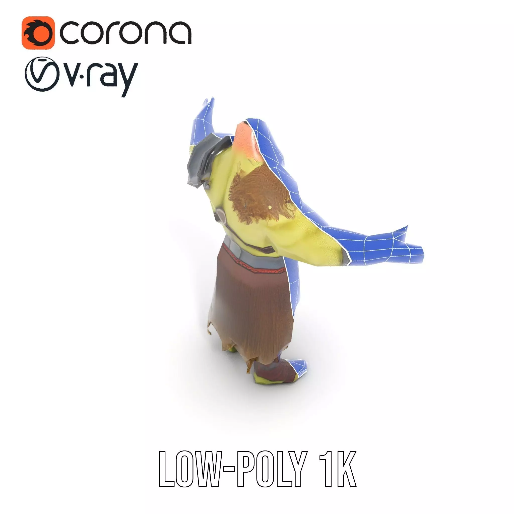 Orc Warrior Fantasy model pack Low-poly 3D model_19