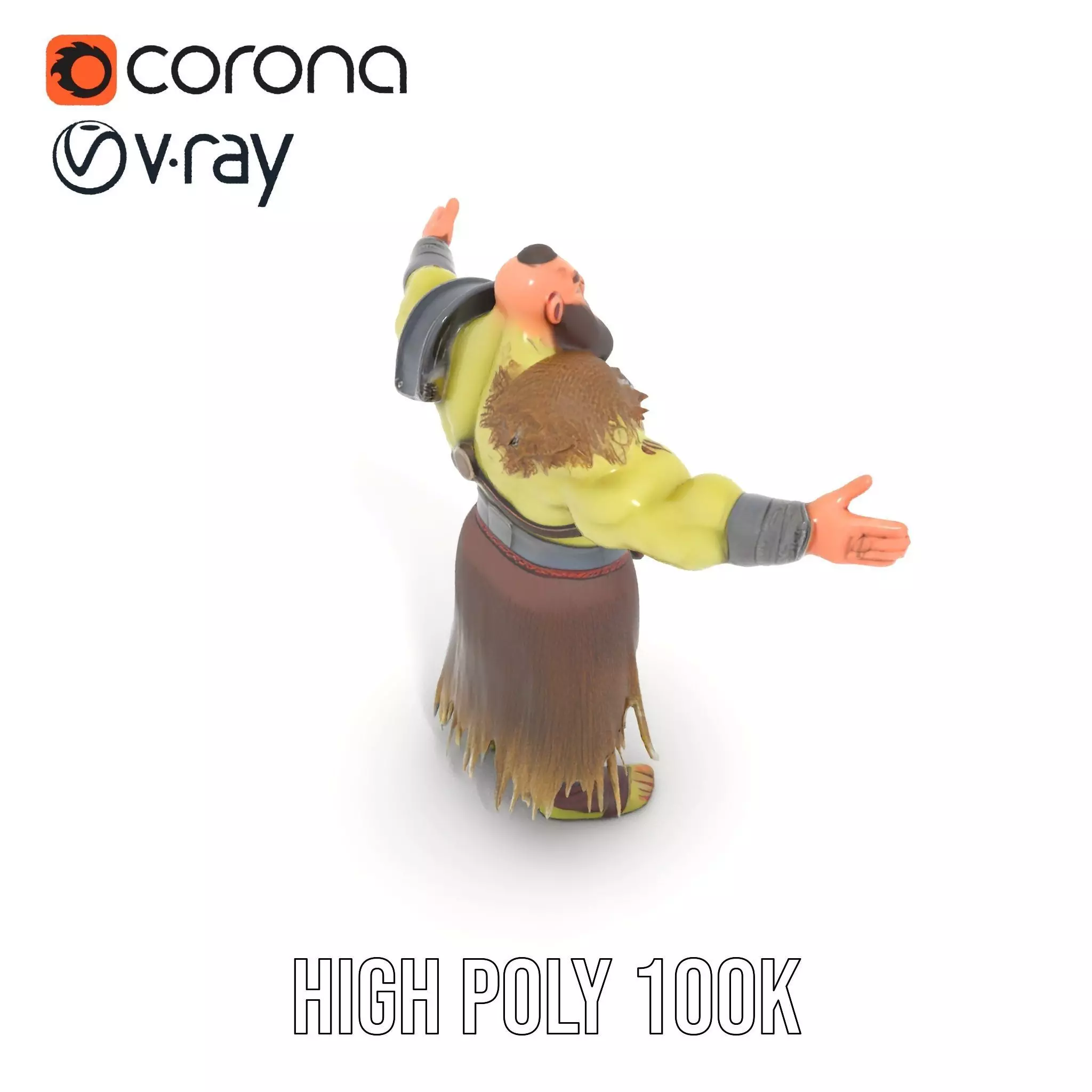 Orc Warrior Fantasy model pack Low-poly 3D model_20