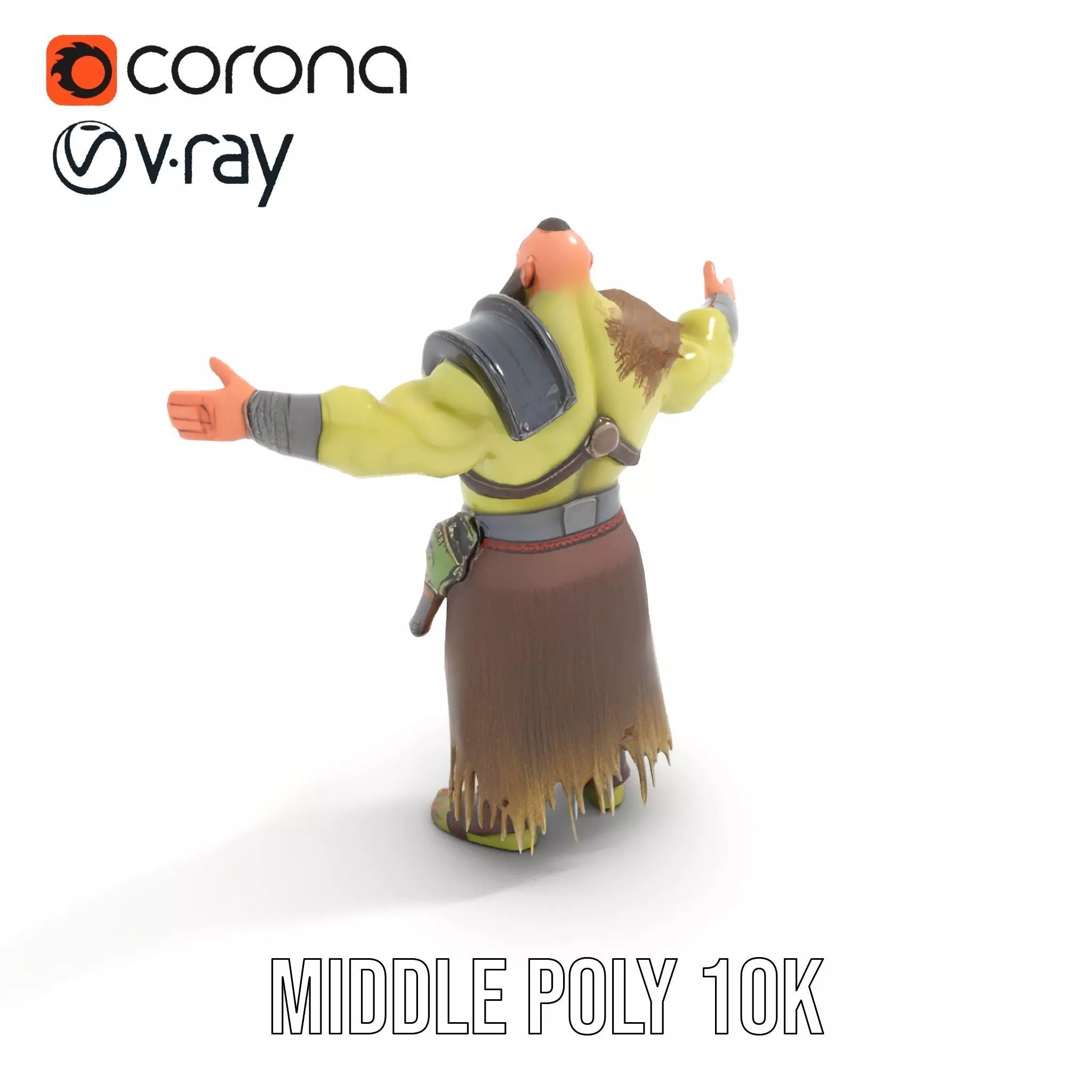 Orc Warrior Fantasy model pack Low-poly 3D model_10