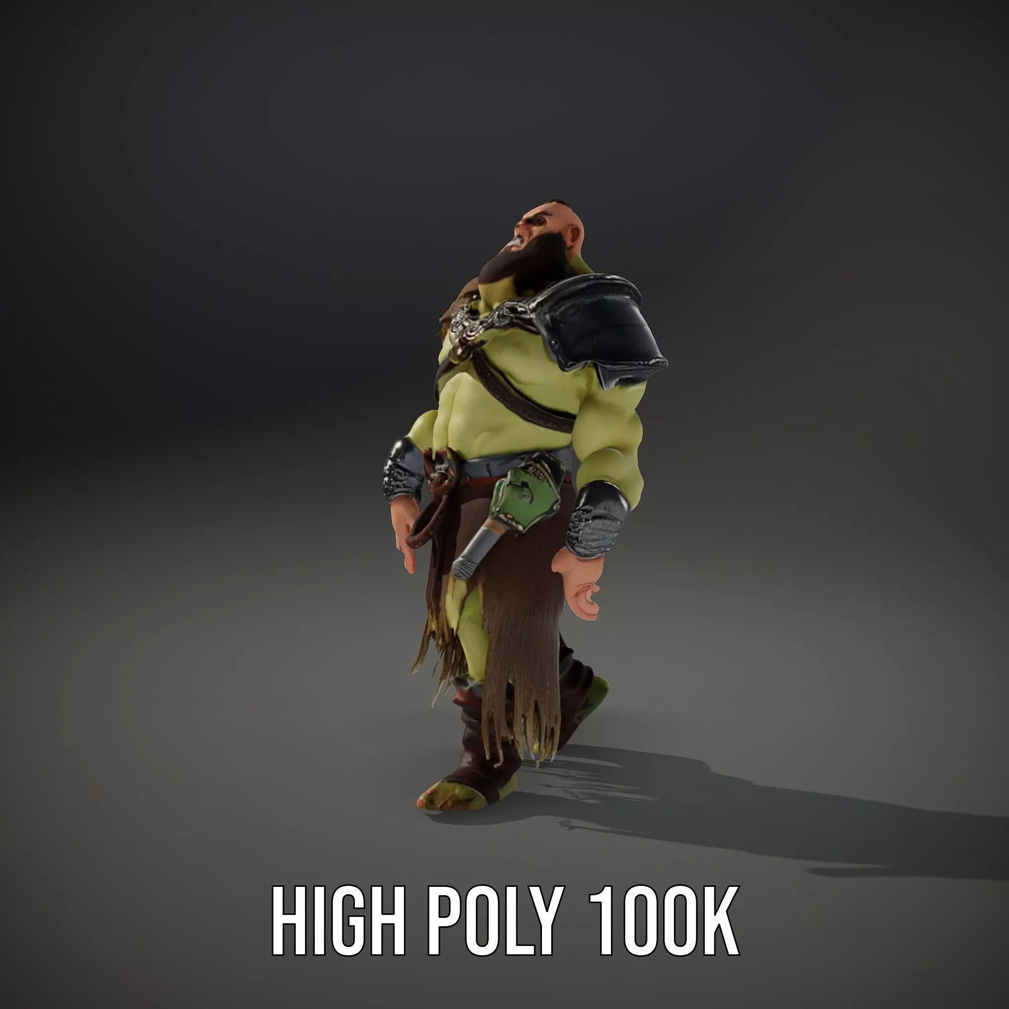 Orc Warrior Fantasy model pack Low-poly 3D model_35