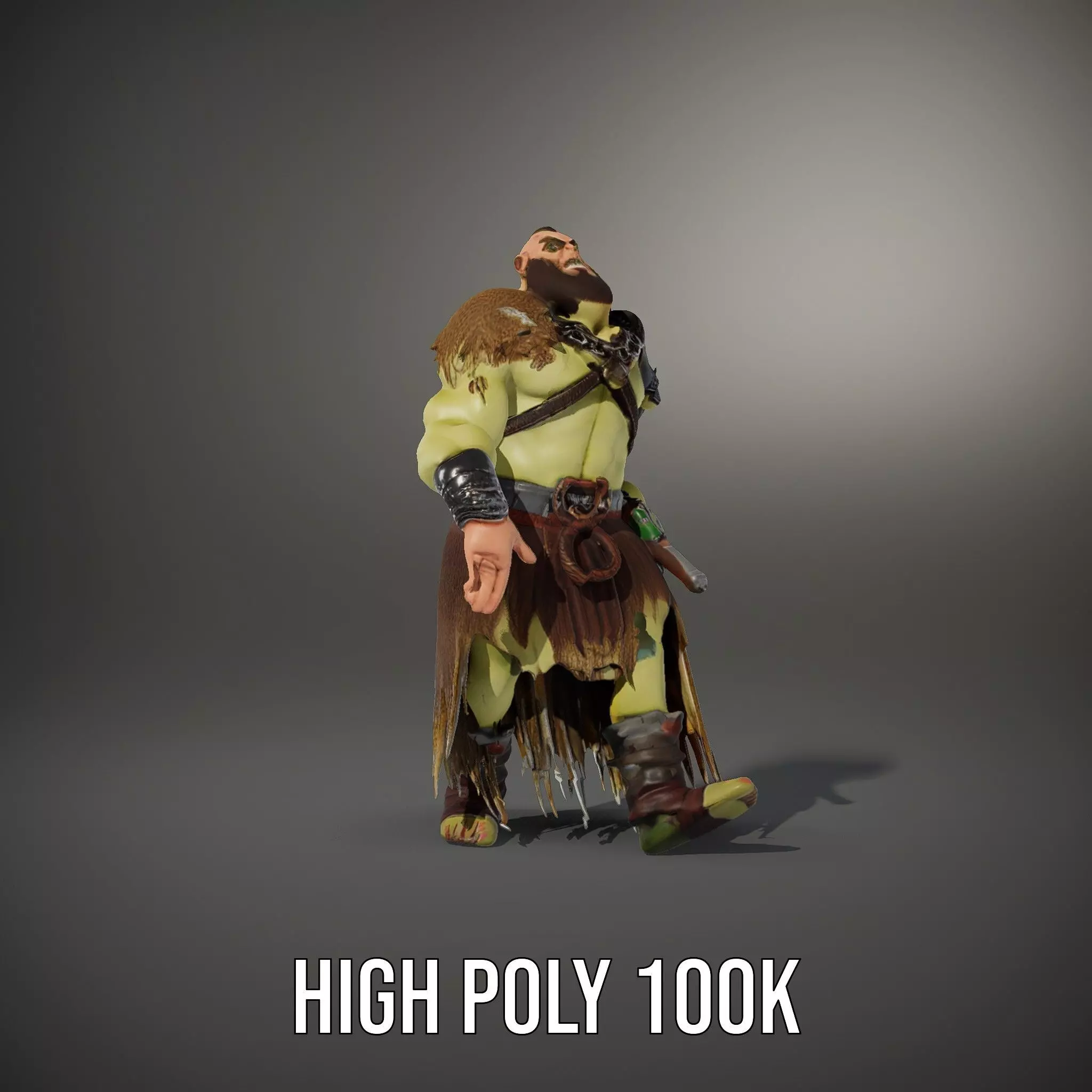 Orc Warrior Fantasy model pack Low-poly 3D model_34