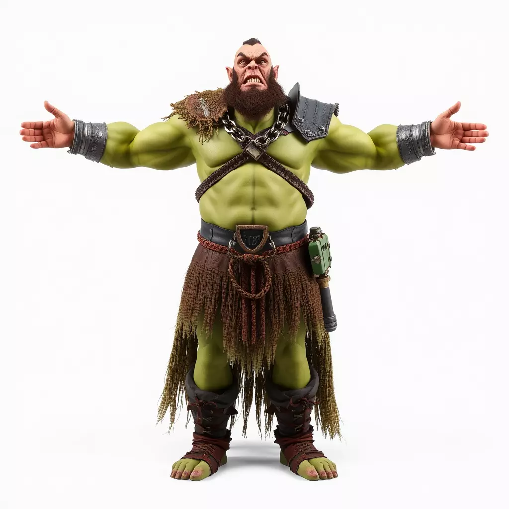 Orc Warrior Fantasy model pack Low-poly 3D model_3