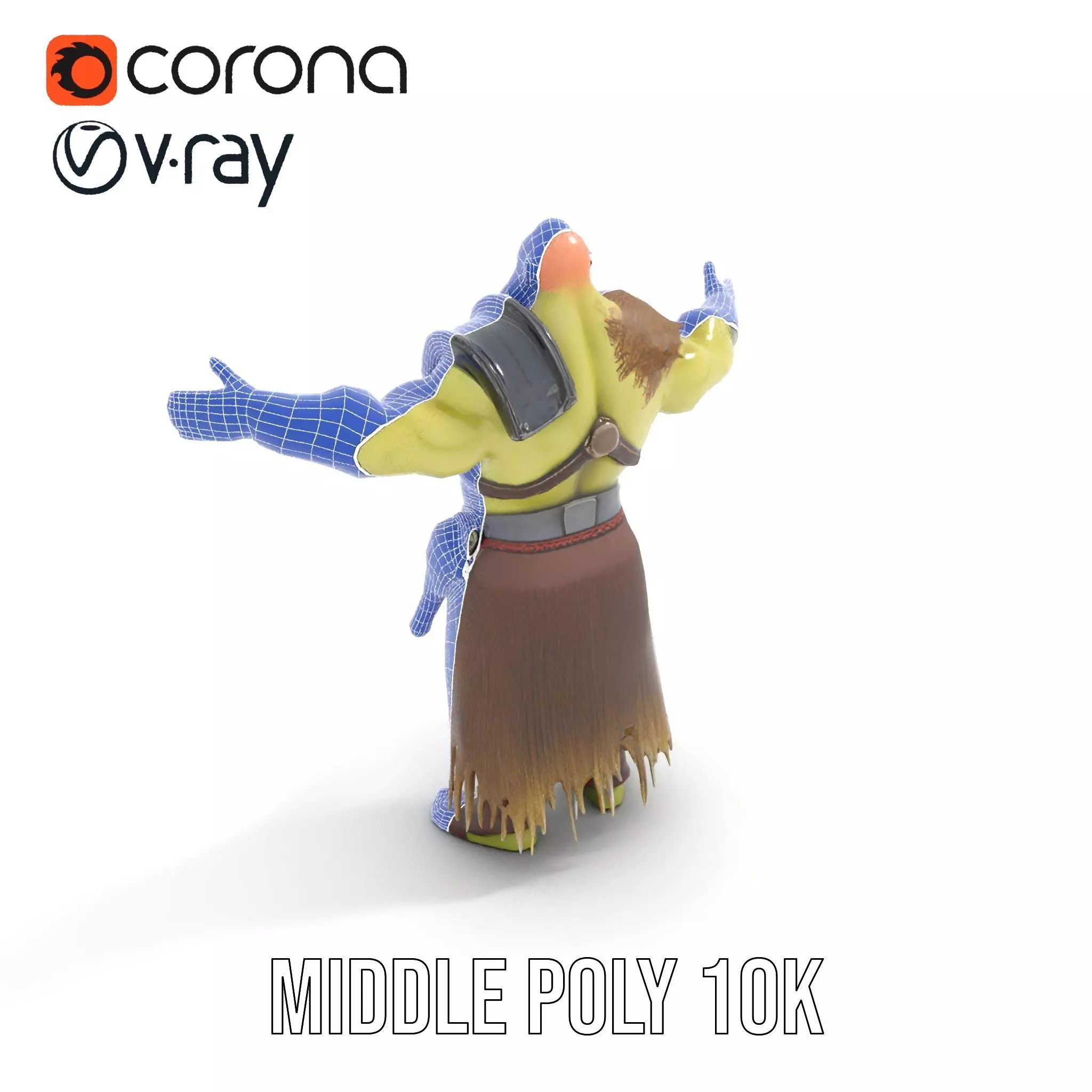 Orc Warrior Fantasy model pack Low-poly 3D model_24