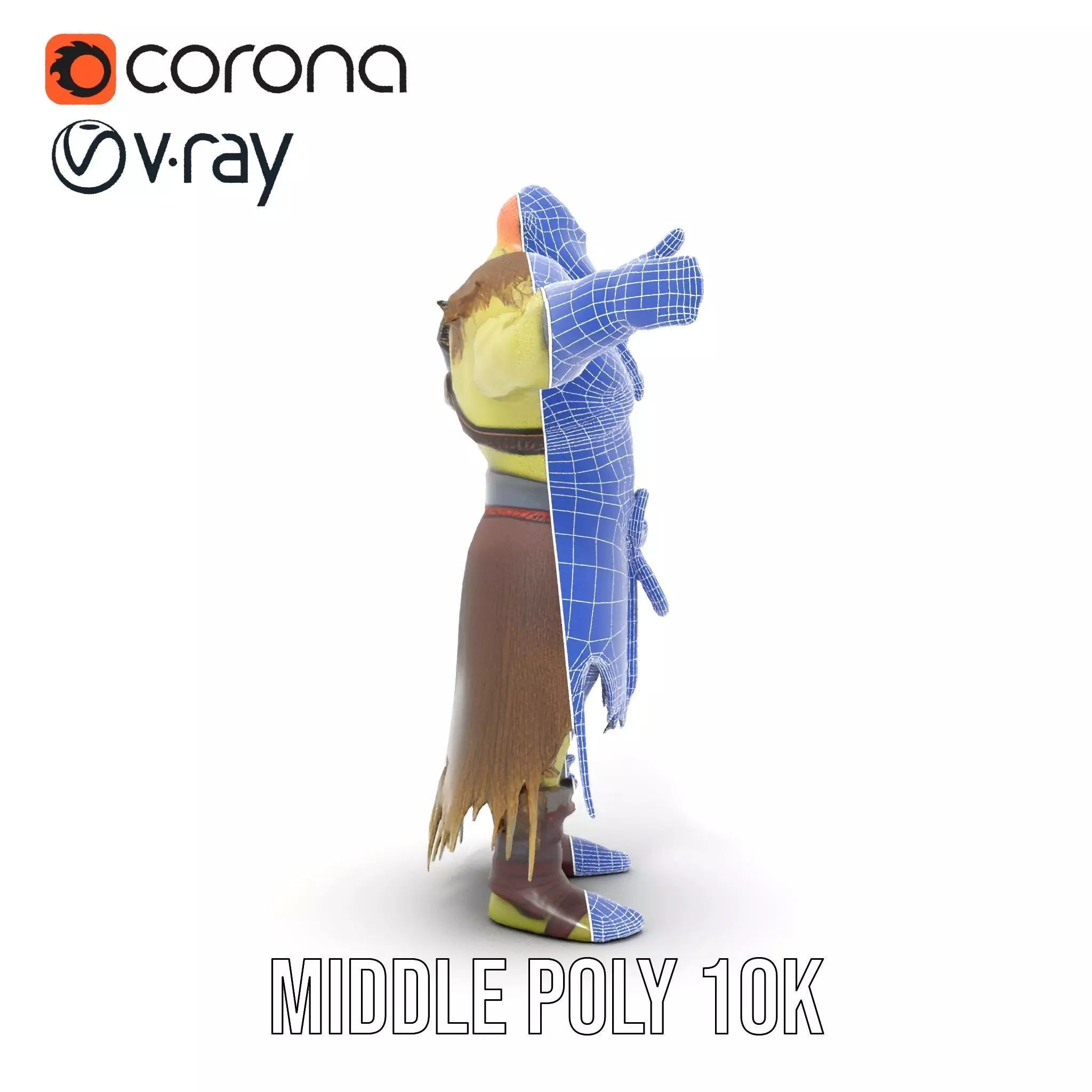 Orc Warrior Fantasy model pack Low-poly 3D model_30