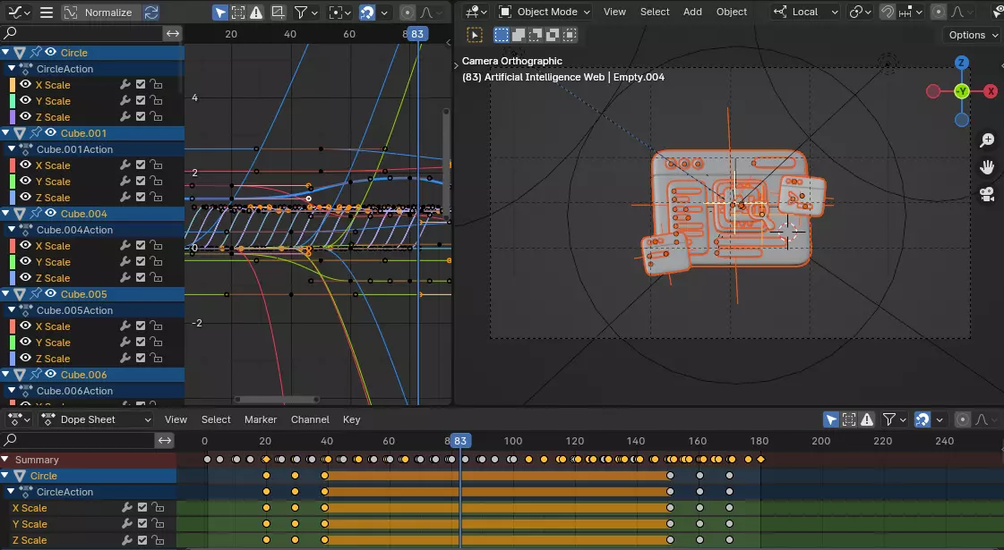 3D Cute Artificial Intelligence Website Illustration Animation 3D model_5