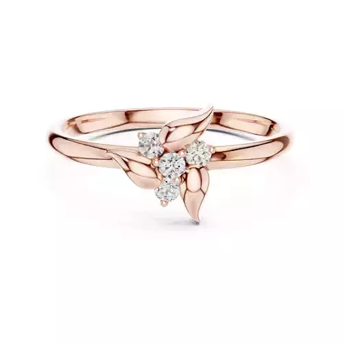 Four Round Diamond Engagement Wedding Ring 3DM STL Video