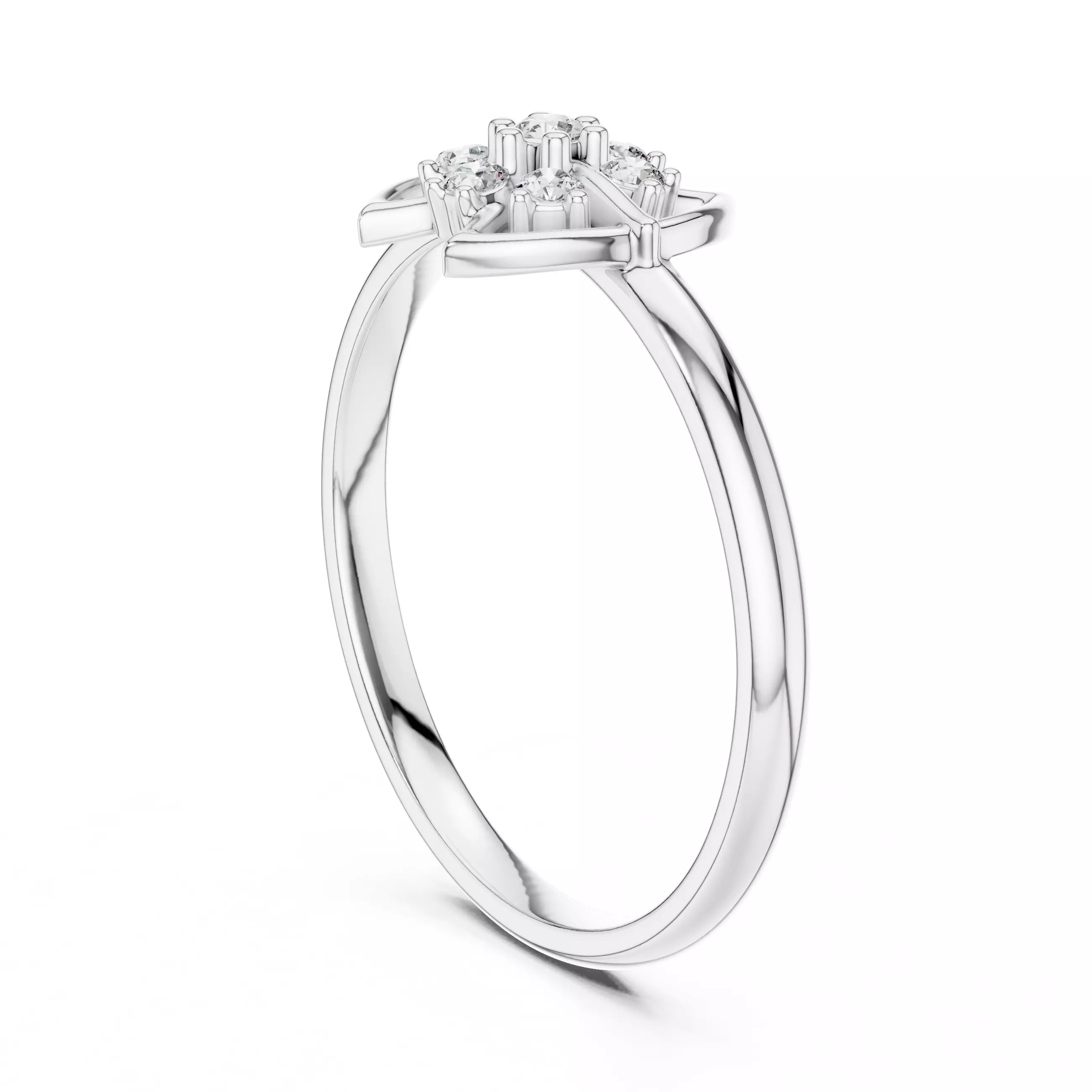 Seven Stone Symmetric Engagement Wedding Ring 3DM STL Video 3D print model_9