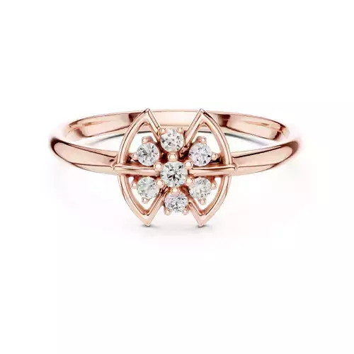 Seven Stone Symmetric Engagement Wedding Ring 3DM STL Video 3D print model