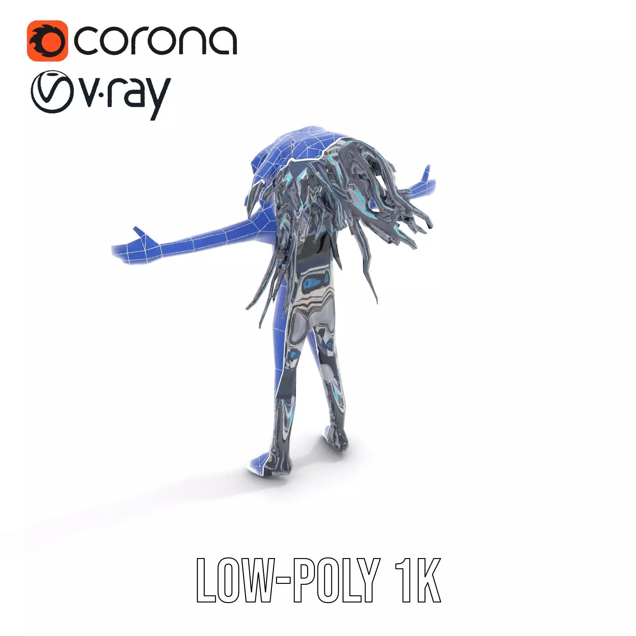 Futuristic AllTerrain Tire model pack Low-poly 3D model_28