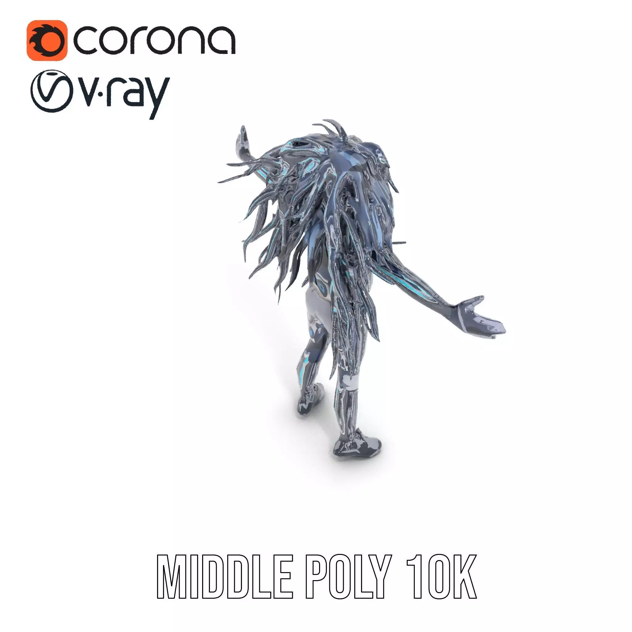 Futuristic AllTerrain Tire model pack Low-poly 3D model_10