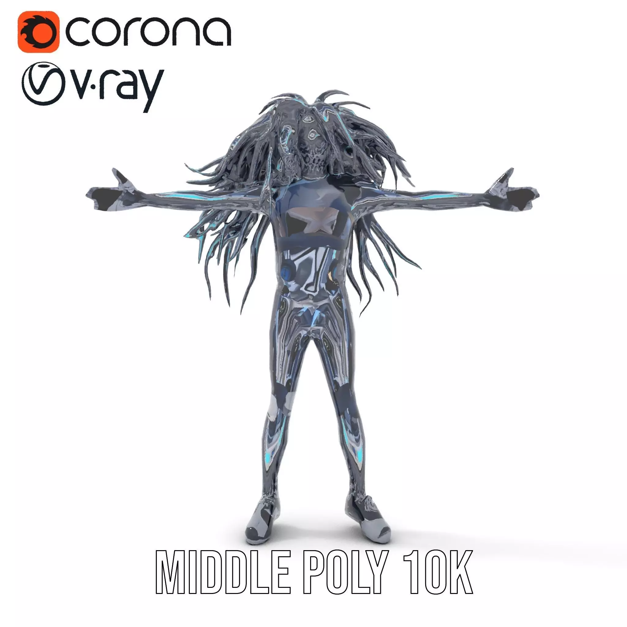 Futuristic AllTerrain Tire model pack Low-poly 3D model_18