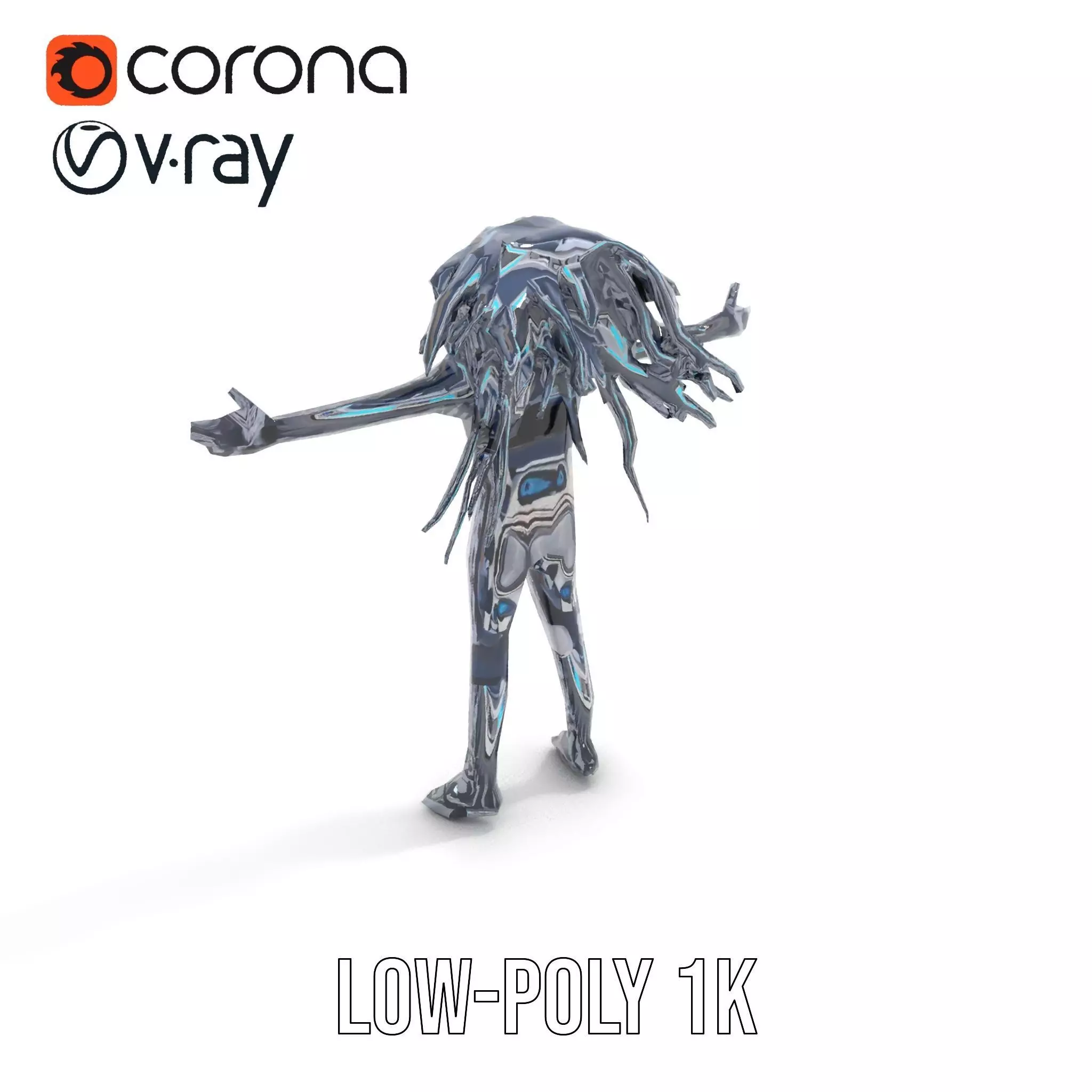 Futuristic AllTerrain Tire model pack Low-poly 3D model_8