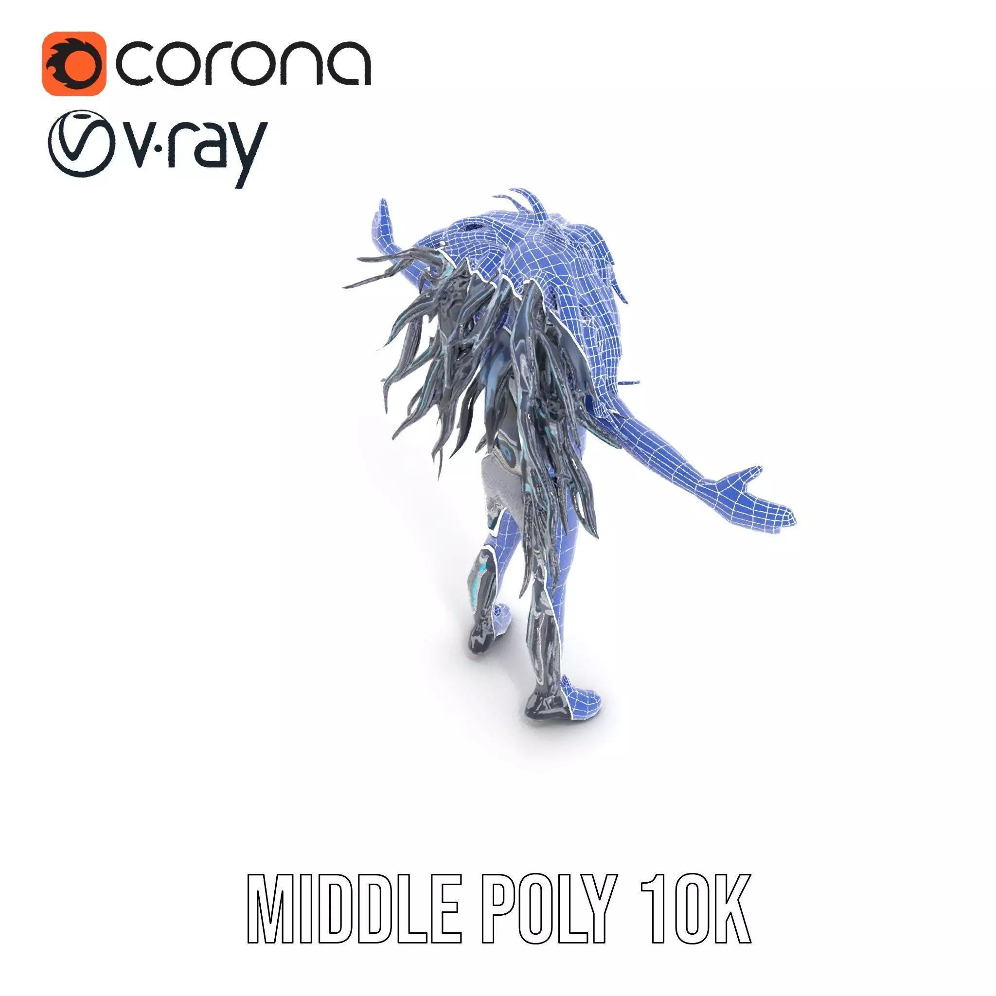 Futuristic AllTerrain Tire model pack Low-poly 3D model_24