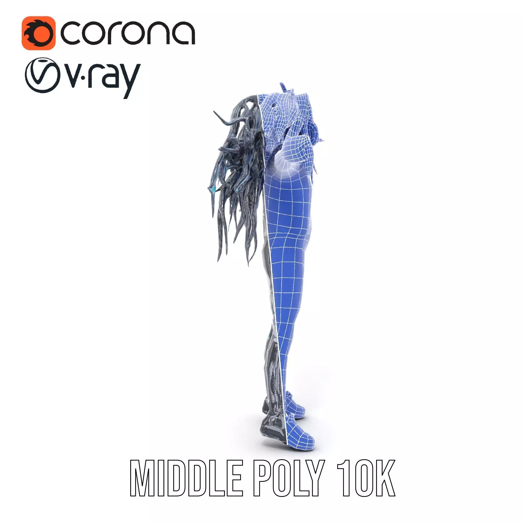 Futuristic AllTerrain Tire model pack Low-poly 3D model_21