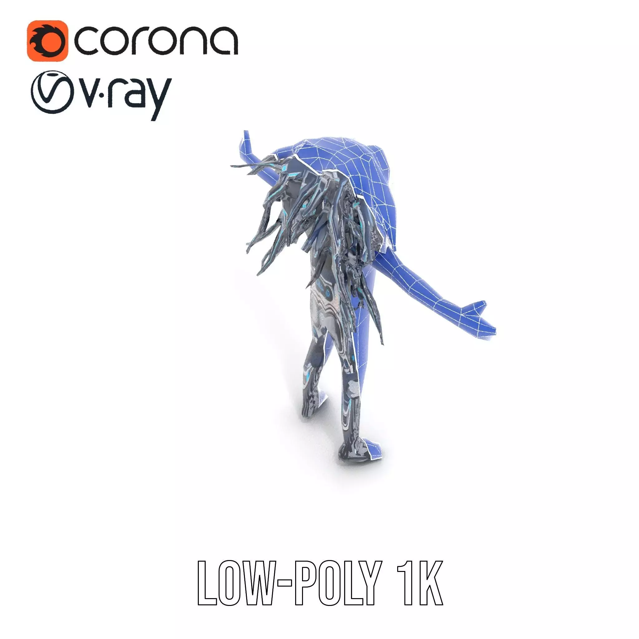 Futuristic AllTerrain Tire model pack Low-poly 3D model_31