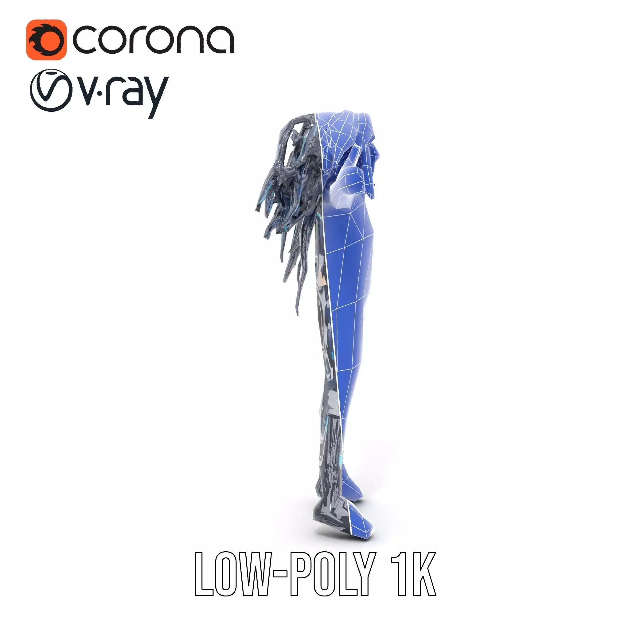 Futuristic AllTerrain Tire model pack Low-poly 3D model_19