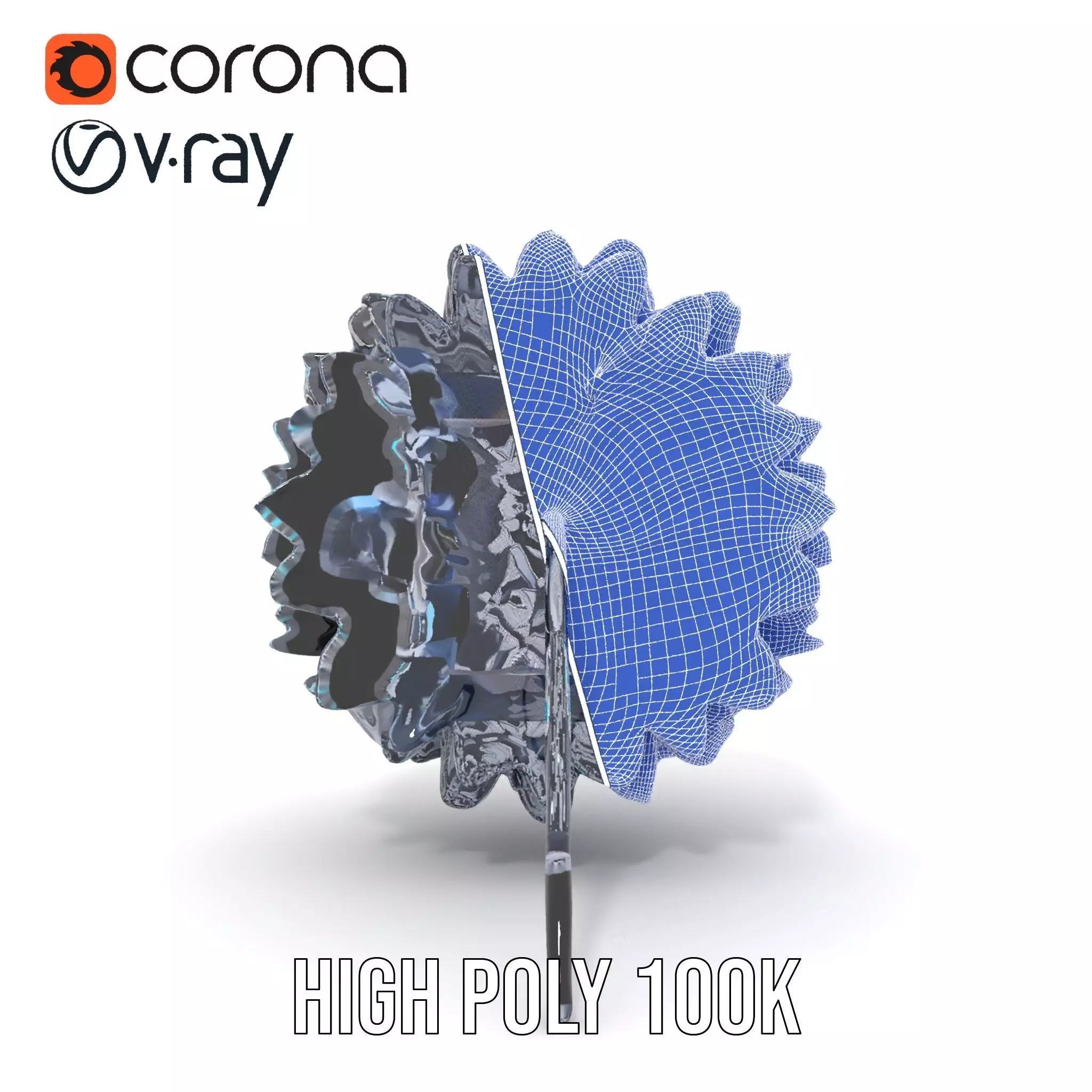 Futuristic AllTerrain Tire model pack Low-poly 3D model_35