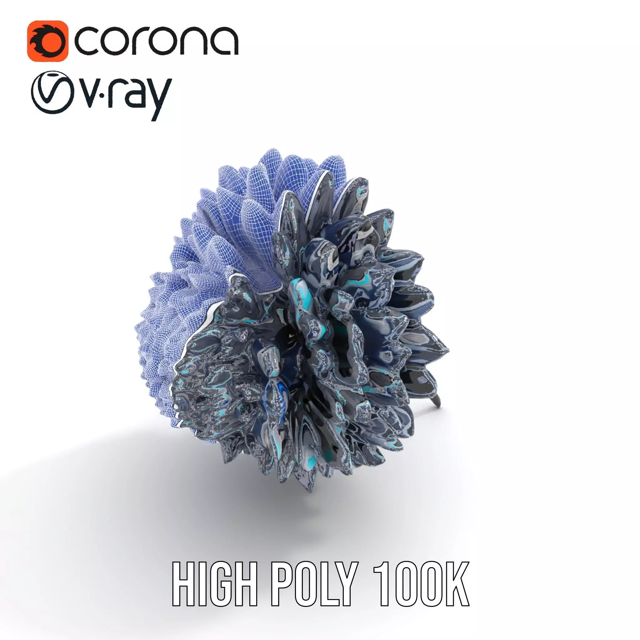 Futuristic AllTerrain Tire model pack Low-poly 3D model_32