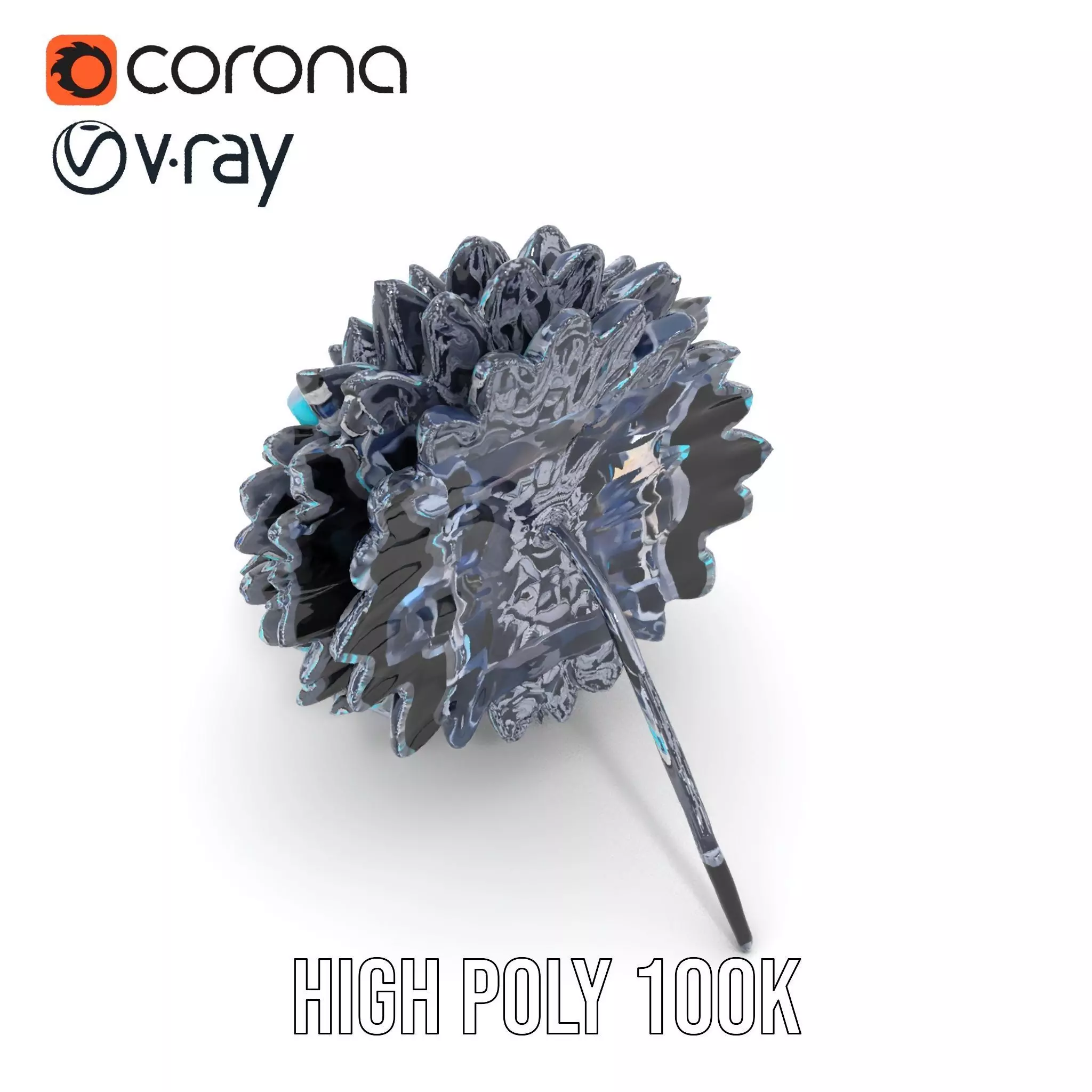 Futuristic AllTerrain Tire model pack Low-poly 3D model_12