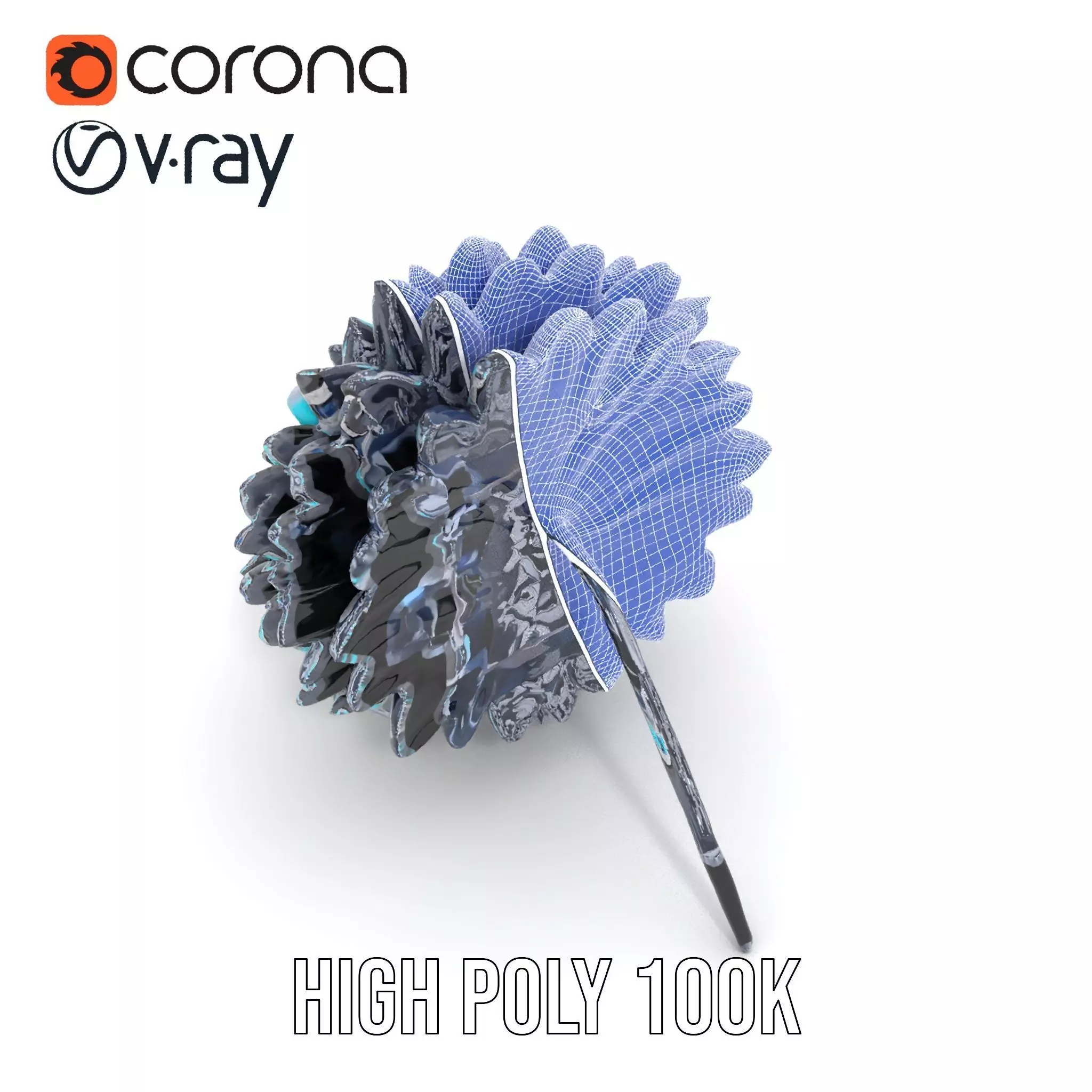 Futuristic AllTerrain Tire model pack Low-poly 3D model_33