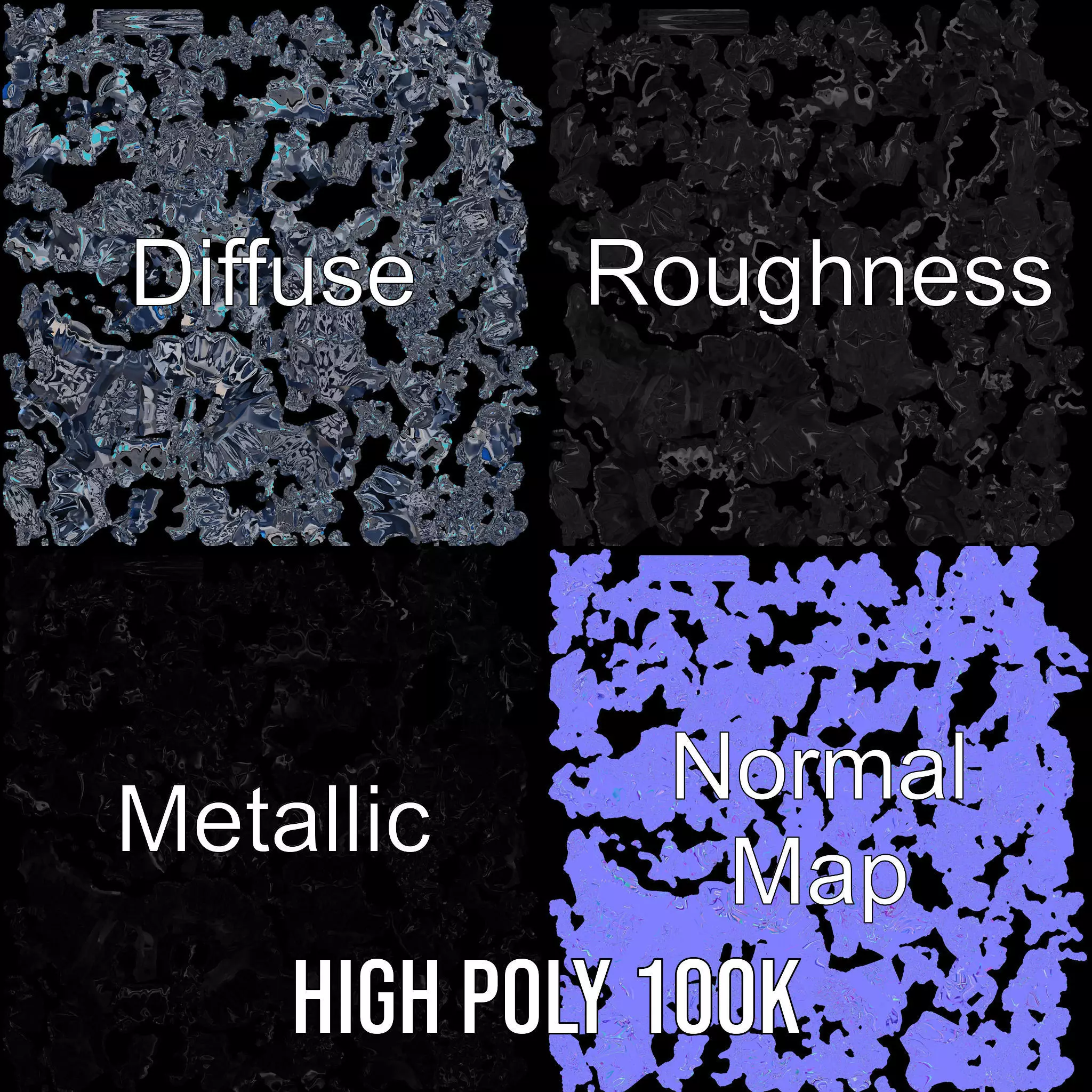 Futuristic AllTerrain Tire model pack Low-poly 3D model_4