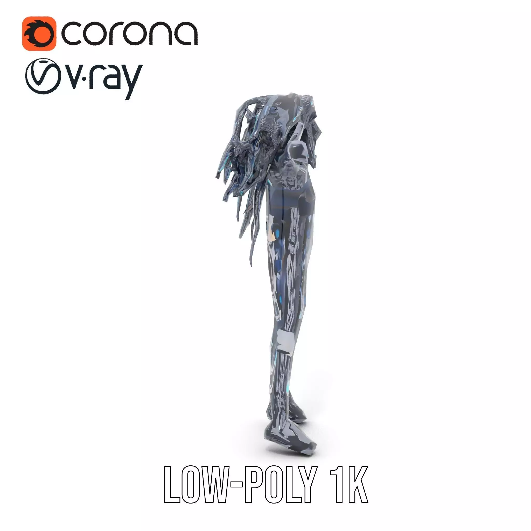 Futuristic AllTerrain Tire model pack Low-poly 3D model_17