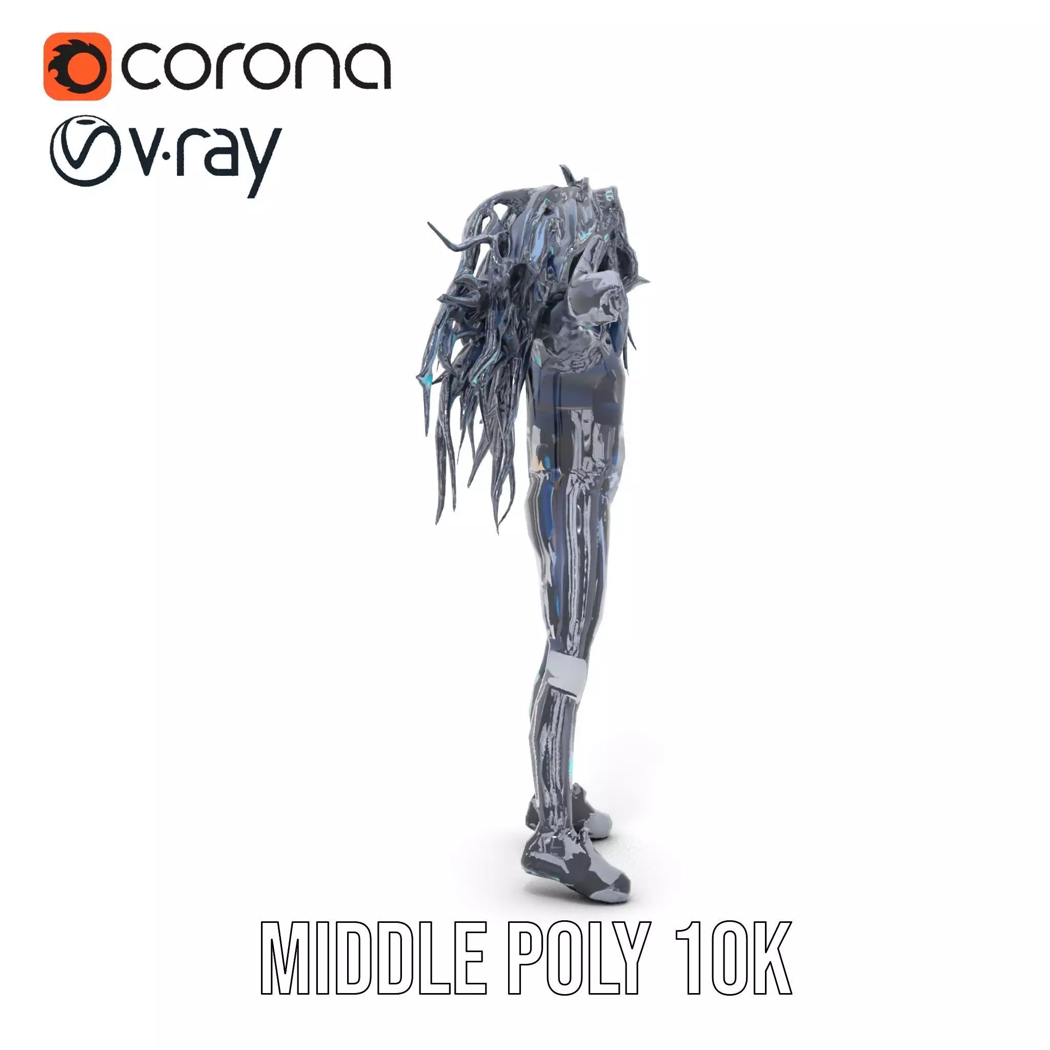 Futuristic AllTerrain Tire model pack Low-poly 3D model_6