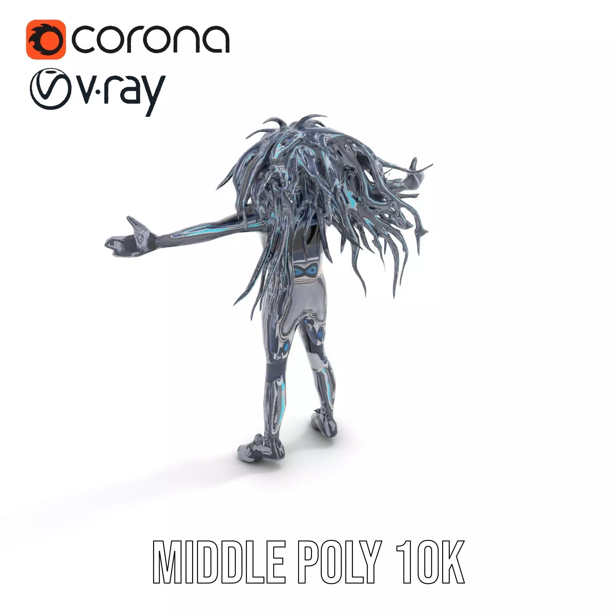 Futuristic AllTerrain Tire model pack Low-poly 3D model_16