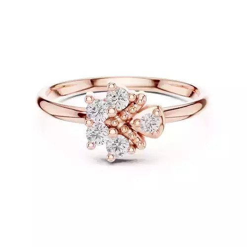 Dainty Design Round Cut Diamond Wedding Ring 3DM STL Video