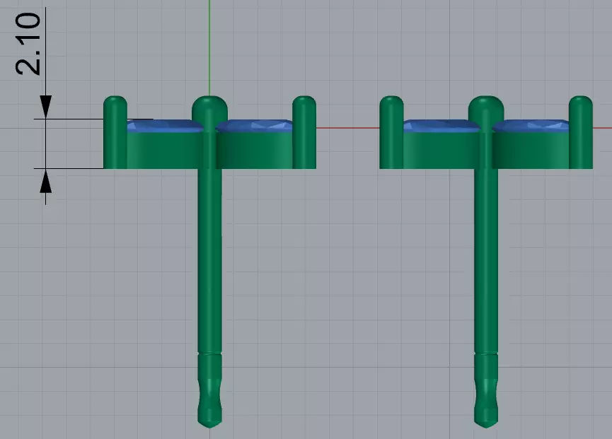 Elegant Diamond Earrings 3D CAD Model for Printing 3D print model_2