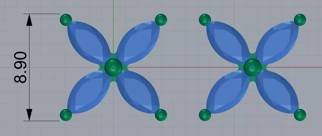 Elegant Diamond Earrings 3D CAD Model for Printing 3D print model_1