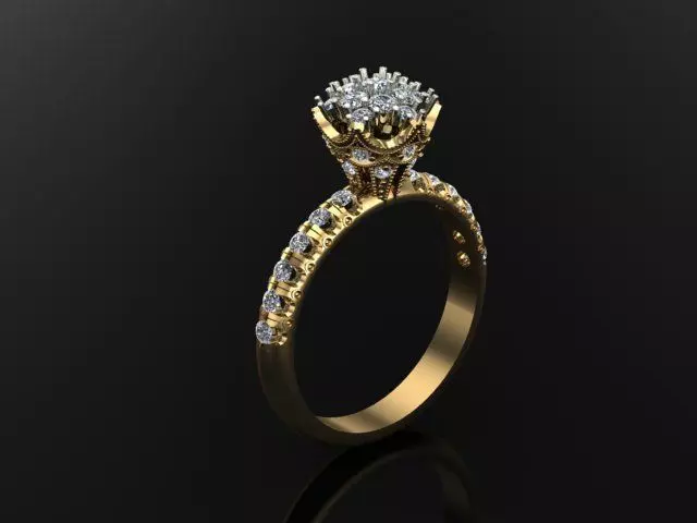 wedding ring 3D print model_0
