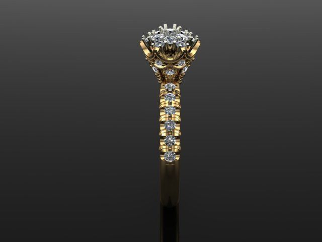 wedding ring 3D print model_4