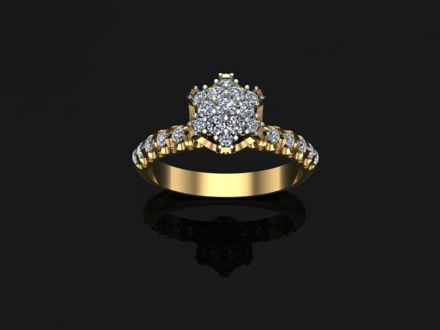 wedding ring 3D print model_5