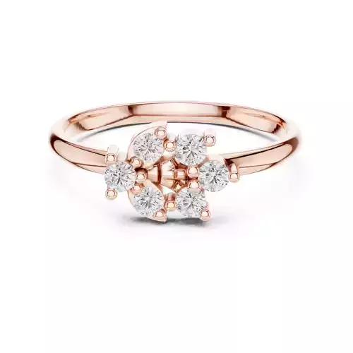 Six Stone Round Diamond Engagement Wedding Ring 3DM STL Video