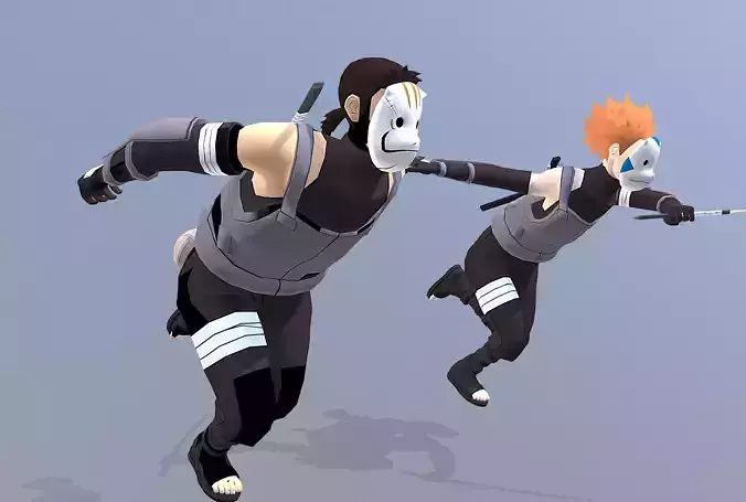 ROOT ANBU Leaf Ninja Animated