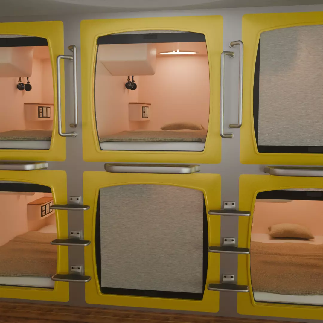 Capsule Hotel 3D model