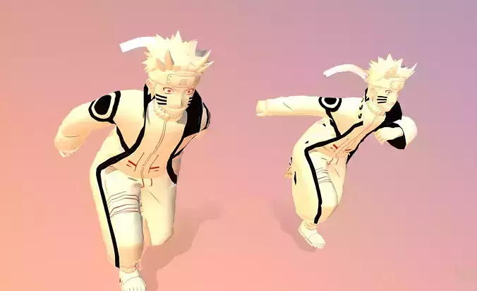 NARUTO UZUMAKI Run Kurama MOD 4k FBX
