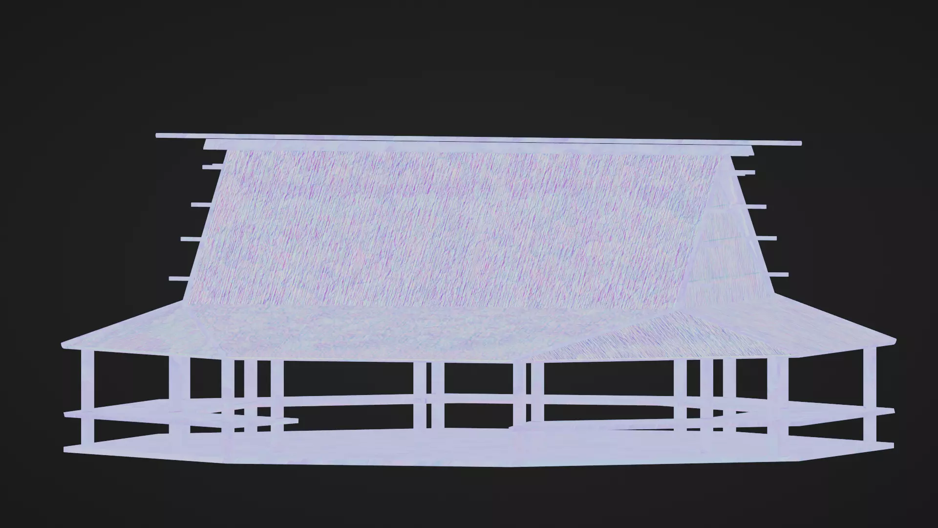 Traditional Houses - Rumah Sasadu Low-poly 3D model_2