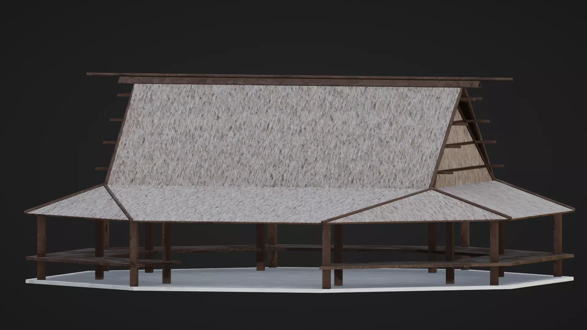 Traditional Houses - Rumah Sasadu Low-poly 3D model_1