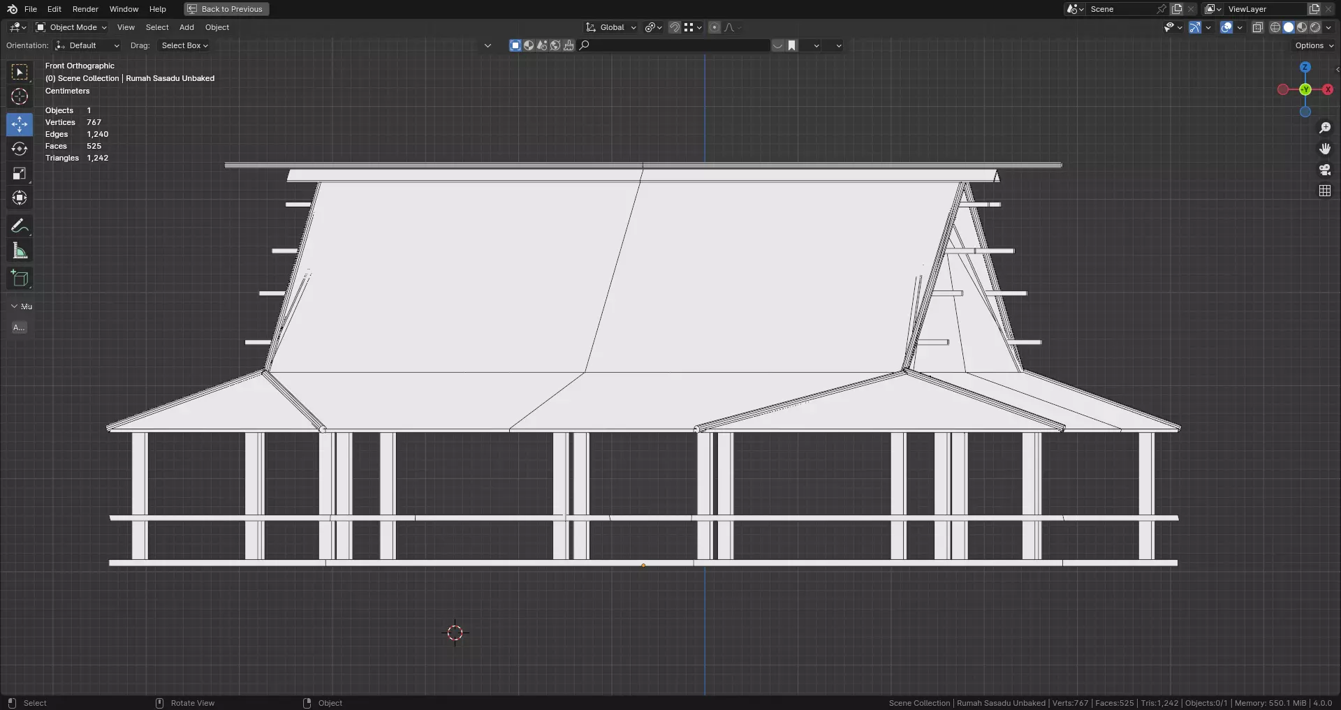 Traditional Houses - Rumah Sasadu Low-poly 3D model_6