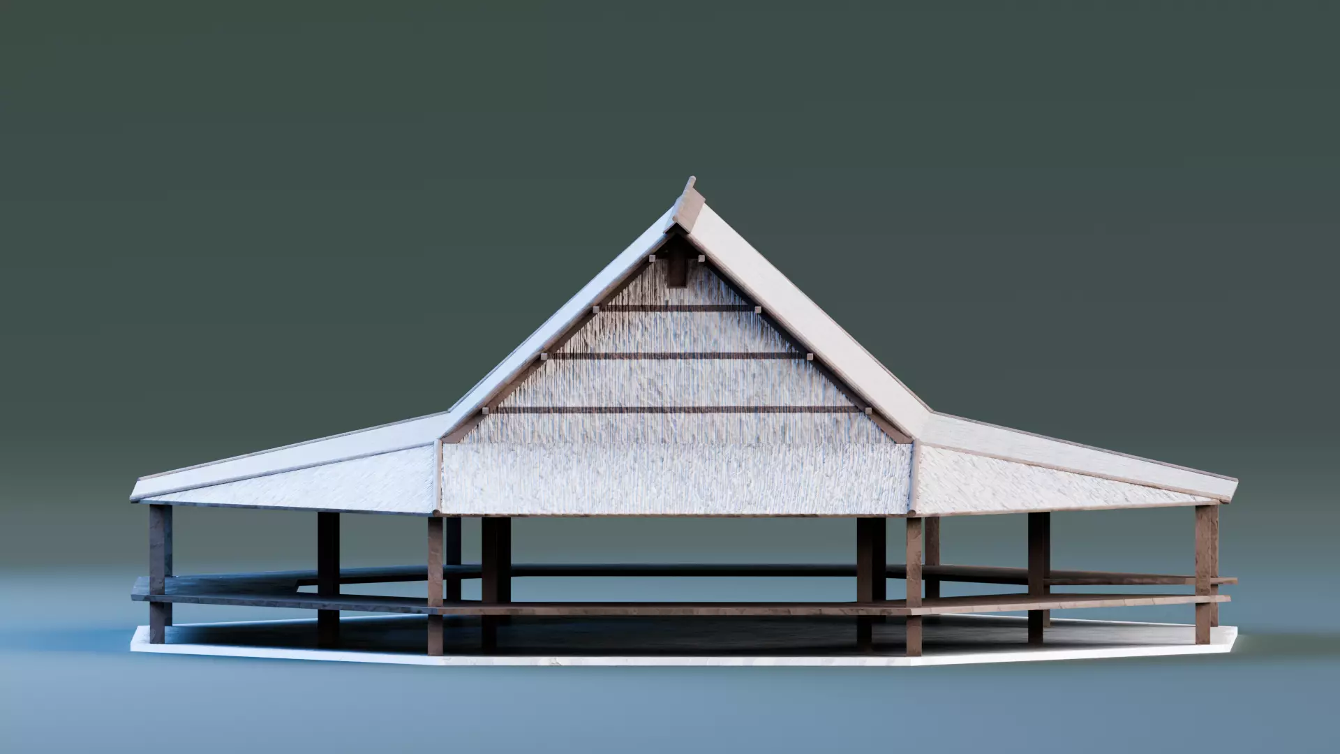 Traditional Houses - Rumah Sasadu Low-poly 3D model_0