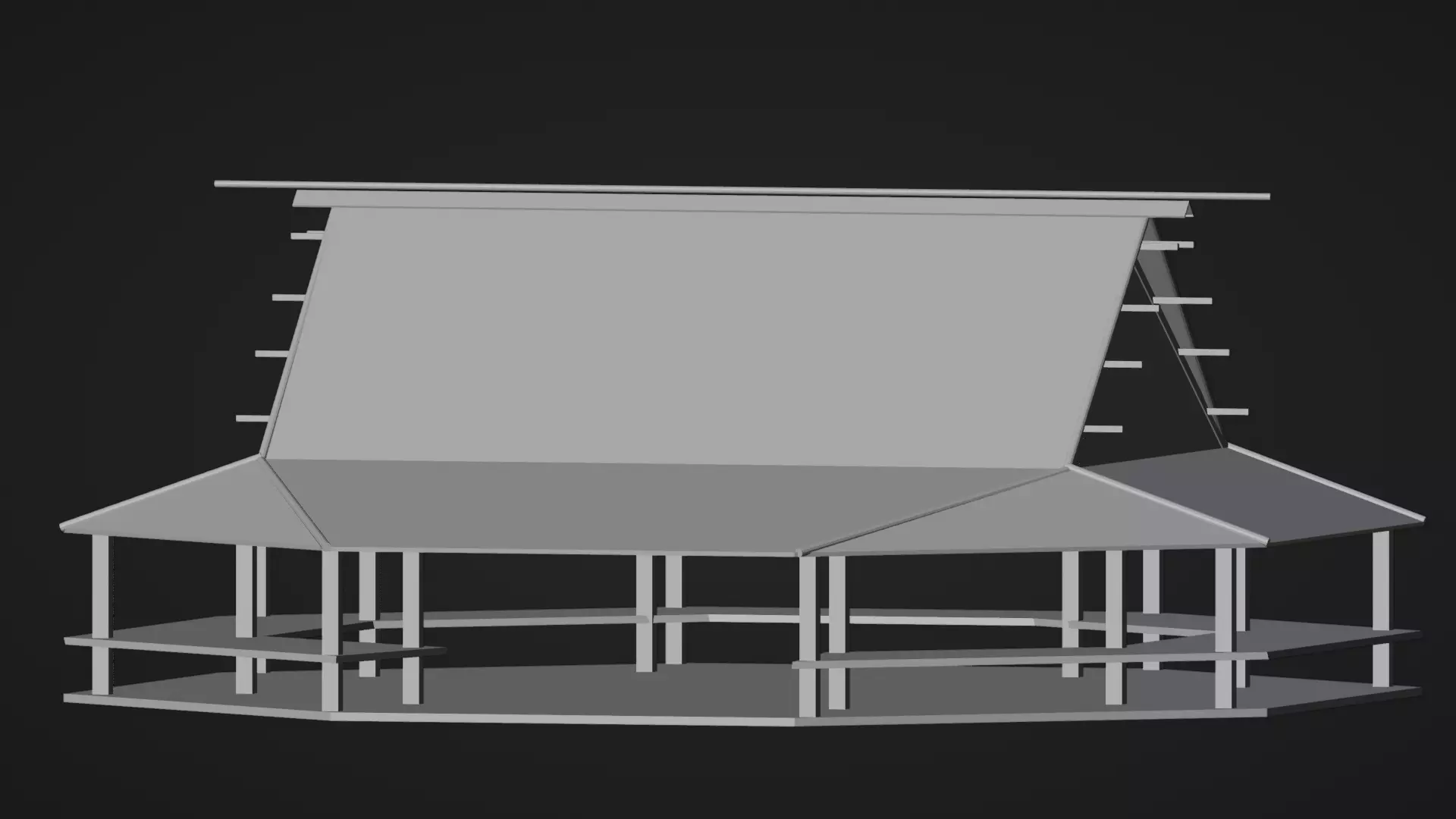 Traditional Houses - Rumah Sasadu Low-poly 3D model_4