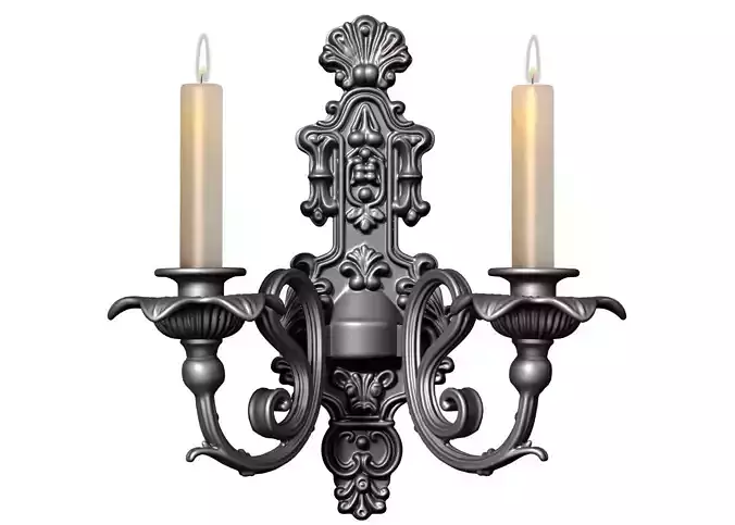 Forged indoor classic wall lamp sconce candlestick Candle Holder