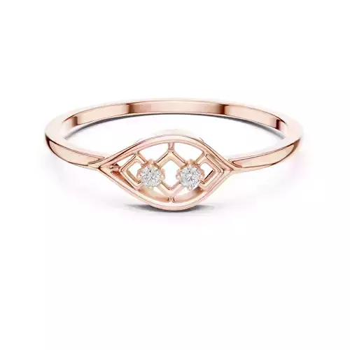 Round Diamond Eye Shape Engagement Wedding Ring 3DM STL Video