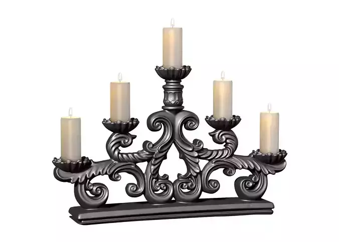 Forged Tabletop Antique Metal Classic Candlestick Candle Holder