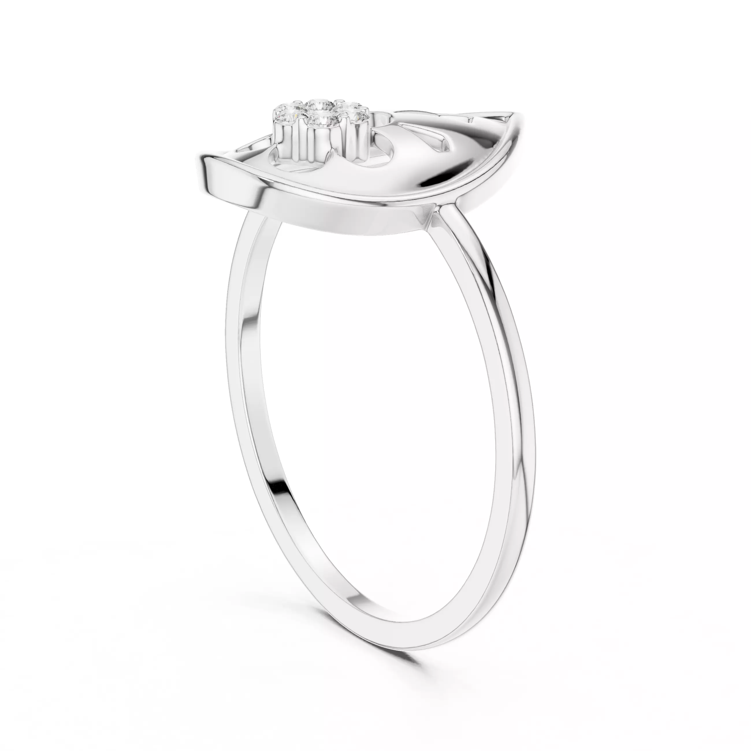 Round Cut Diamond Pear Shape Wedding Ring 3DM STL Video 3D print model_9